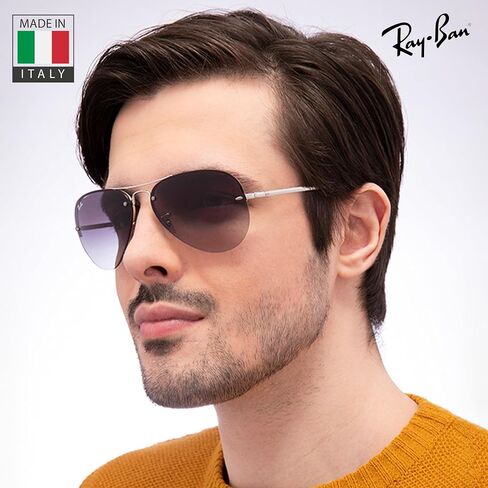 Ray-Ban RB3449 Pilot Shaped Sunglasses for Men & Women with Official RAYBAN Eyewear Kit in Saudi Arabia