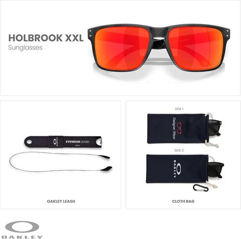 نظارات شمسية مستطيلة الشكل من أوكلي OO9487 Holbrook Xxl للرجال والنساء + حزمة مع مجموعة نظارات مجانية من Designer iWear in Saudi Arabia