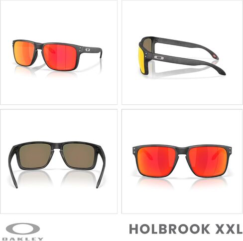 نظارات شمسية مستطيلة الشكل من أوكلي OO9487 Holbrook Xxl للرجال والنساء + حزمة مع مجموعة نظارات مجانية من Designer iWear in Saudi Arabia