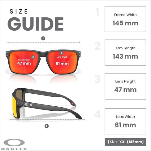 نظارات شمسية مستطيلة الشكل من أوكلي OO9487 Holbrook Xxl للرجال والنساء + حزمة مع مجموعة نظارات مجانية من Designer iWear in Saudi Arabia