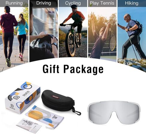 DUCO Cycling Sunglasses for Men UV400 Protection Sports Driving Fishing Mountain Bike Shades DC0025 in Saudi Arabia