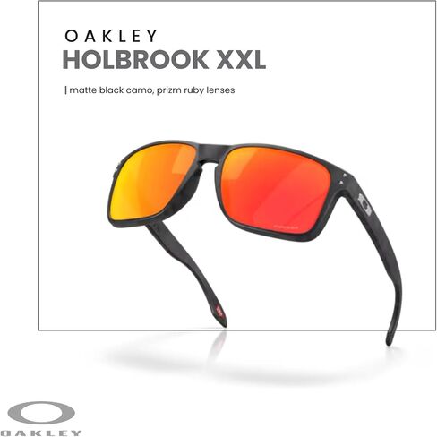 نظارات شمسية مستطيلة الشكل من أوكلي OO9487 Holbrook Xxl للرجال والنساء + حزمة مع مجموعة نظارات مجانية من Designer iWear in Saudi Arabia