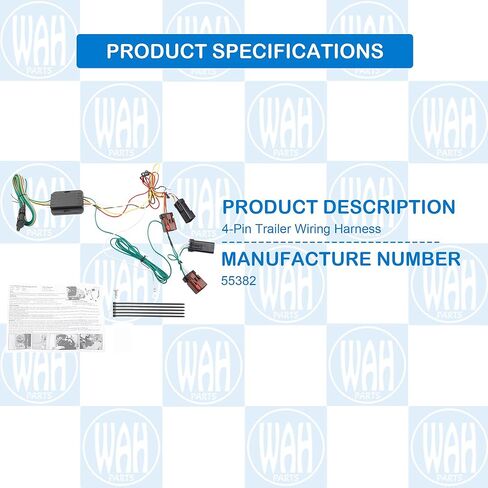 مجموعة أسلاك المقطورة ذات 4 دبابيس 55382 متوافقة مع جيب ليبرتي 2002-2007 in Kuwait
