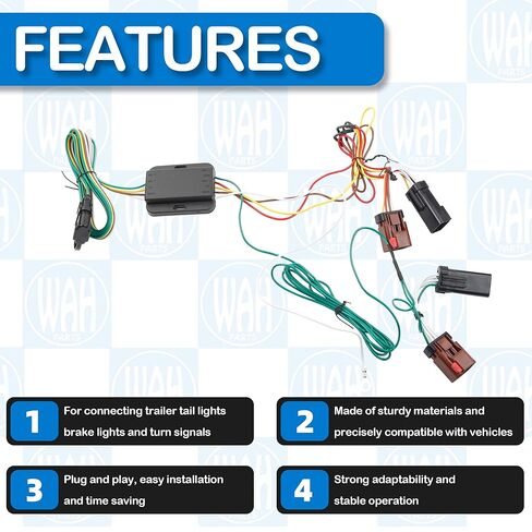 مجموعة أسلاك المقطورة ذات 4 دبابيس 55382 متوافقة مع جيب ليبرتي 2002-2007 in Kuwait