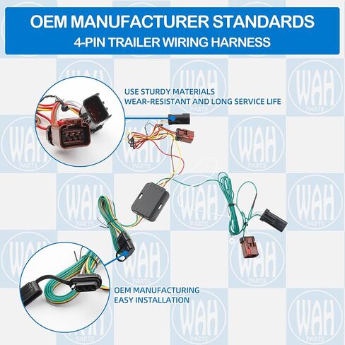 مجموعة أسلاك المقطورة ذات 4 دبابيس 55382 متوافقة مع جيب ليبرتي 2002-2007 in Kuwait