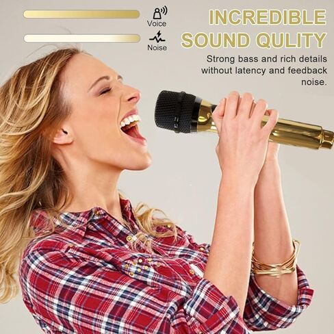 ميكروفون لاسلكي فقط لإدخال الميكروفون، ميكروفون متعدد الأغراض محمول باليد UHF مع جهاز استقبال قابل لإعادة الشحن (يعمل 4 ساعات) نطاق 114 قدم لمضخم الصوت وخلاط مكبر الصوت كاريوكي الكنيسة خطاب حفل زفاف الغناء in Kuwait