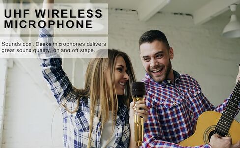 ميكروفون لاسلكي فقط لإدخال الميكروفون، ميكروفون متعدد الأغراض محمول باليد UHF مع جهاز استقبال قابل لإعادة الشحن (يعمل 4 ساعات) نطاق 114 قدم لمضخم الصوت وخلاط مكبر الصوت كاريوكي الكنيسة خطاب حفل زفاف الغناء in Kuwait