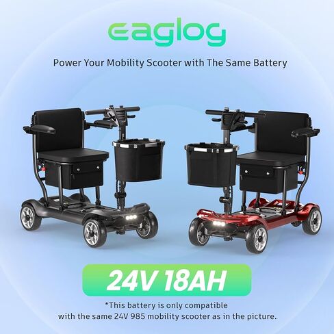 Mobility Scooter Spare Lithium Battery Accessories for YL-985 Mobility Scooters, 24V 12AH, Provides 12.4 Miles Range in Saudi Arabia
