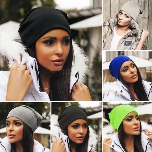 Fashion Hip-Hop Hat Soft Lightweight Running Beanie Adult Colorful Beanies Hats Cap for Men Women Winter Autumn Cap Stretchy in Saudi Arabia