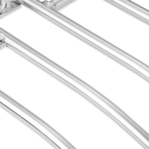 280 مم (11 بوصة) رف أمتعة للمقعد الفردي للدراجة النارية حامل فولاذي يدعم دعامة رف كروم يناسب 1985-2003 Harley Davidson XL Harley Sportster XL883 1200، رف أمتعة الدراجة النارية الخلفي فضي in Kuwait