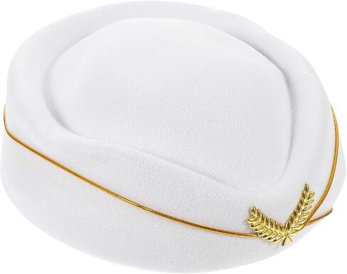 Airline Stewardess Hat for Women Beige Performance Cap Comfortable Fit for Cosplay and Stage Performances Flight Attendant Costume Accessory in Saudi Arabia