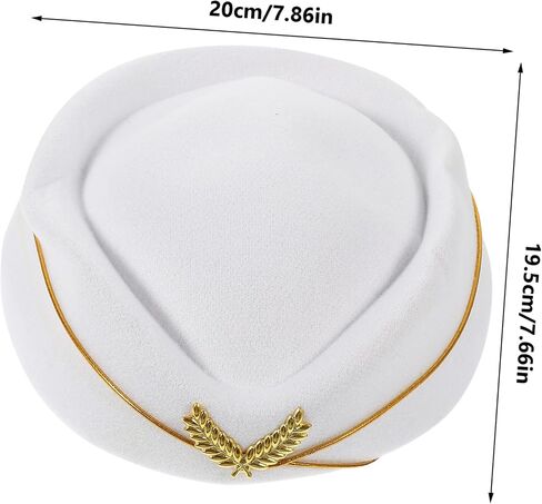 Airline Stewardess Hat for Women Beige Performance Cap Comfortable Fit for Cosplay and Stage Performances Flight Attendant Costume Accessory in Saudi Arabia