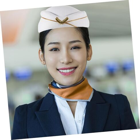 Airline Stewardess Hat for Women Beige Performance Cap Comfortable Fit for Cosplay and Stage Performances Flight Attendant Costume Accessory in Saudi Arabia