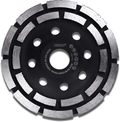 HERZO Diamond Concrete Grinding Wheel 4 1/2 inch,Angle Grinder Segment Wheels Cup for Polishing and Cleaning Stone Concrete Surface, Cement, Marble, Rock, Granite, and Thinset Removing 115mm in Kuwait