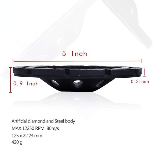 HERZO Diamond Concrete Grinding Wheel 4 1/2 inch,Angle Grinder Segment Wheels Cup for Polishing and Cleaning Stone Concrete Surface, Cement, Marble, Rock, Granite, and Thinset Removing 115mm in Kuwait