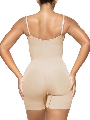 SHAPERX Women's Sculpting Bodysuit Tummy Control Shapewear Open Bust Thigh Slimmer Seamless Body Shaper in Kuwait