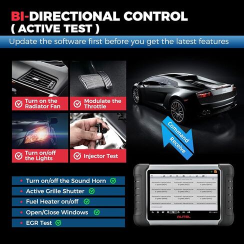 Autel MaxiCOM MK808S-TS Scanner, 2024 Complete TPMS Check/Activate/Relearn Tool, Same as MX808S-TS MK808Z-TS, 28+Service, BT Full System Scan,Bidirectional, FCA AutoAuth,Upgrade of MK808BT PRO MK808S in Saudi Arabia