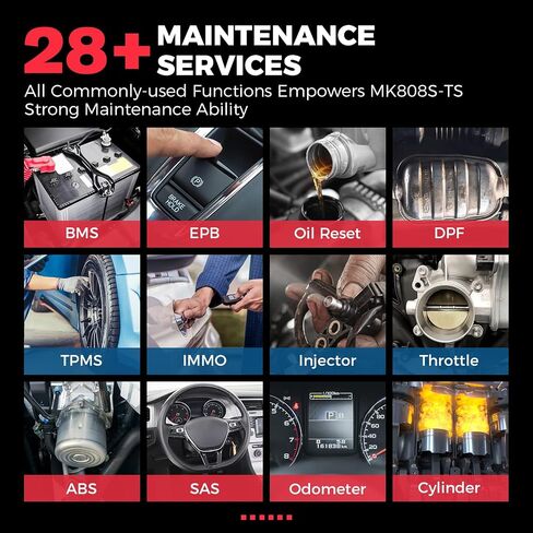 Autel MaxiCOM MK808S-TS Scanner, 2024 Complete TPMS Check/Activate/Relearn Tool, Same as MX808S-TS MK808Z-TS, 28+Service, BT Full System Scan,Bidirectional, FCA AutoAuth,Upgrade of MK808BT PRO MK808S in Saudi Arabia