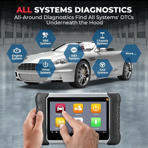 Autel MaxiCOM MK808S-TS Scanner, 2024 Complete TPMS Check/Activate/Relearn Tool, Same as MX808S-TS MK808Z-TS, 28+Service, BT Full System Scan,Bidirectional, FCA AutoAuth,Upgrade of MK808BT PRO MK808S in Saudi Arabia