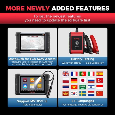 Autel MaxiCOM MK808S-TS Scanner, 2024 Complete TPMS Check/Activate/Relearn Tool, Same as MX808S-TS MK808Z-TS, 28+Service, BT Full System Scan,Bidirectional, FCA AutoAuth,Upgrade of MK808BT PRO MK808S in Saudi Arabia
