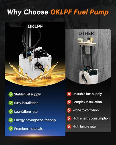 مجموعة وحدة مضخة الوقود الكهربائية OKLPF متوافقة مع 2009 2010 2011 2012 2013 2014 Ford F150 F-150 V6 3.7L V8 4.6L 5.0L 5.4L 6.2L، استبدل E2545M SP2096M P76468M in Kuwait