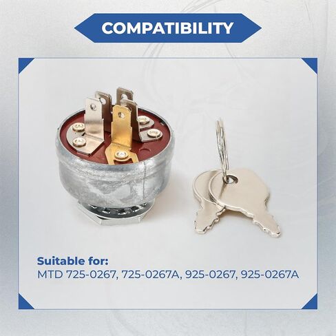 925-0267 استبدال مفتاح الإشعال - STD365402 مفتاح مفتاح 3 مواضع 5 أطراف لركوب الجزازات مناسب لحرفي MTD John Deere Toro Snapper Scag يستبدل 925-0267 925-0267A 725-0267 725-0267A. in Saudi Arabia