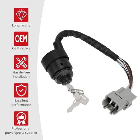 مفتاح إشعال JAVIK مناسب لـ Kawasaki Mule 3000 3100 KAF620 2001-2008 Mule 3020 KAF620 2001-2003 Mule 3010 Die-sel KAF950 2003-2008، OEM #27005-1244 in Saudi Arabia