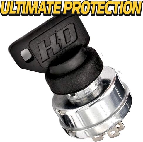 HD Switch OEM Upgrade Starter Ignition Switch fits Toro Wheel Horse 92-6785 101917 Fits 264-6 264H 265-6 265H 266H 266HE 267H 268H 268HE 269H 270H 270HE - Ultimate Protection - 2 Keys & Free Carabiner in Saudi Arabia