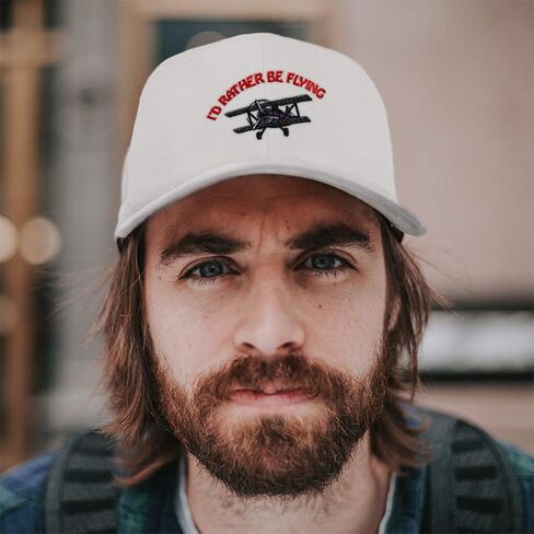 Speedy Pros Baseball Cap I'd Rather Be Flying Biplane Embroidery Cars & Transportation in Saudi Arabia