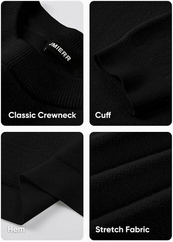 JMIERR الرجال 2025 الخريف الدافئ كنزة صوف سترة متماسكة الكلاسيكية Crewneck كم طويل سليم صالح لينة مريح الشتاء البلوزات in Saudi Arabia