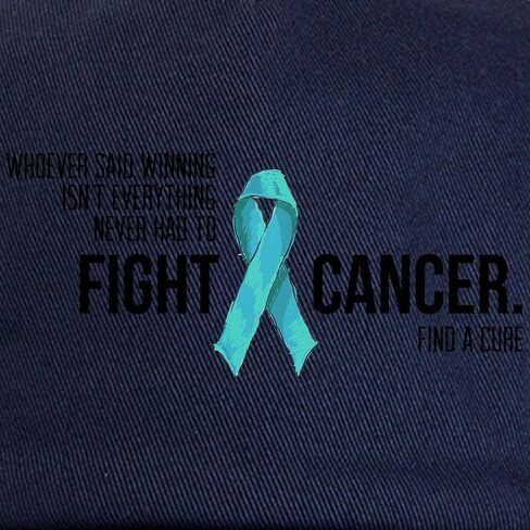 CafePress Fight Ovarian Cancer Teal Ribbon Adjustable Baseball Cap in Saudi Arabia