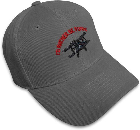 Speedy Pros Baseball Cap I'd Rather Be Flying Biplane Embroidery Cars & Transportation in Saudi Arabia