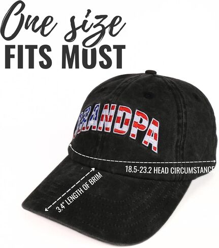 Grandpa Gifts Embroidered Cap, Funny Gifts for Men, Adjustable Hat Gifts Accessory for Birthday & Christmas Grey in Saudi Arabia
