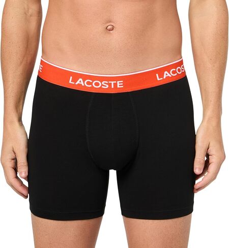 Lacoste mens Cotton Stretch Essentials Boxer Briefs, 5-pack (Amazon Exclusives) in Saudi Arabia
