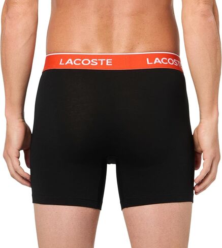 Lacoste mens Cotton Stretch Essentials Boxer Briefs, 5-pack (Amazon Exclusives) in Saudi Arabia