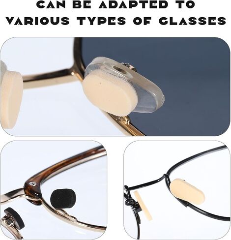 24 Pairs Eyeglasses Nose Pads Non Slip, Assorted Foam Nose Pads for Glasses, Lightweight Glasses Nose Grips in Saudi Arabia