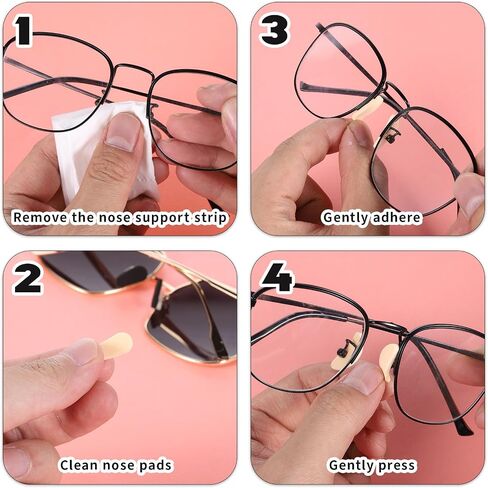 24 Pairs Eyeglasses Nose Pads Non Slip, Assorted Foam Nose Pads for Glasses, Lightweight Glasses Nose Grips in Saudi Arabia