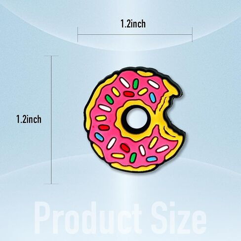 Food Coffee Doughnut Ice Cream Shoe Charms for Croc Clog Sandals Bracelets Decoration, Cute Charms for Party in Saudi Arabia
