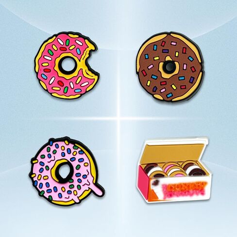 Food Coffee Doughnut Ice Cream Shoe Charms for Croc Clog Sandals Bracelets Decoration, Cute Charms for Party in Saudi Arabia