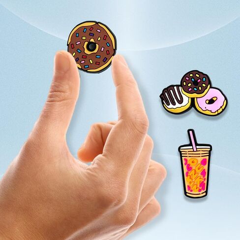 Food Coffee Doughnut Ice Cream Shoe Charms for Croc Clog Sandals Bracelets Decoration, Cute Charms for Party in Saudi Arabia