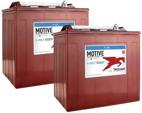 Trojan T-105 GC2 6V 225Ah Deep Cycle Flooded Lead Acid Battery x2 in Saudi Arabia