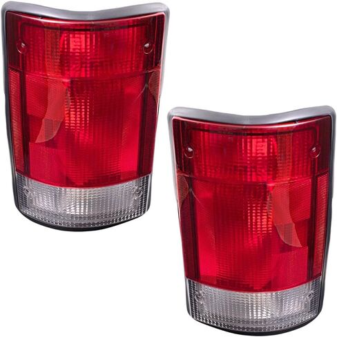 Pair Set Taillights Tail Lamps Lens with Housing for Ford E-Series for Van for Excursion in Saudi Arabia