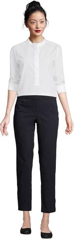 Lands' End Women's No Iron Long Sleeve Banded Collar Popover Shirt in Saudi Arabia