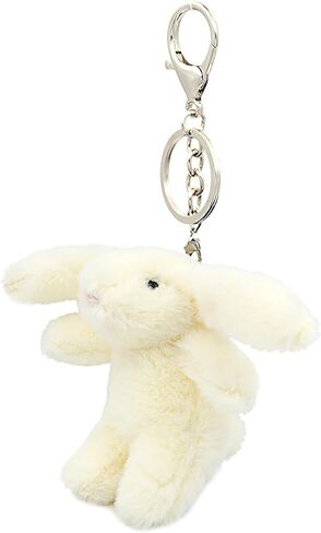 Cute Bunny Plush Keychain for Backpack, Mini Rabbit Charm Accessories Pendant Gift for Women in Saudi Arabia