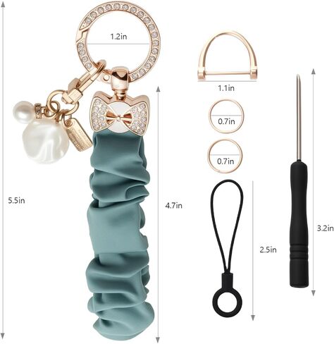 Scrunchie Keychain Wristlet,Cute Stretchy Key Chain for Car Keys,Wrist Bracelet Key Strap for Phone Camera Bags in Saudi Arabia