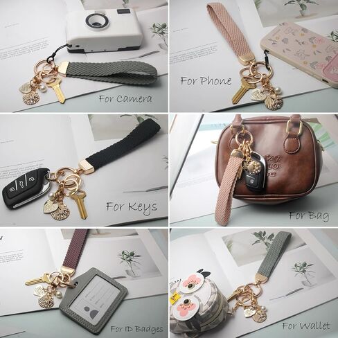 Stretchy Wrist Lanyards,Braided Wristlet Keychain for Keys,Cute Woven Keyring Holder for Women,Wrist Strap for Bag in Saudi Arabia