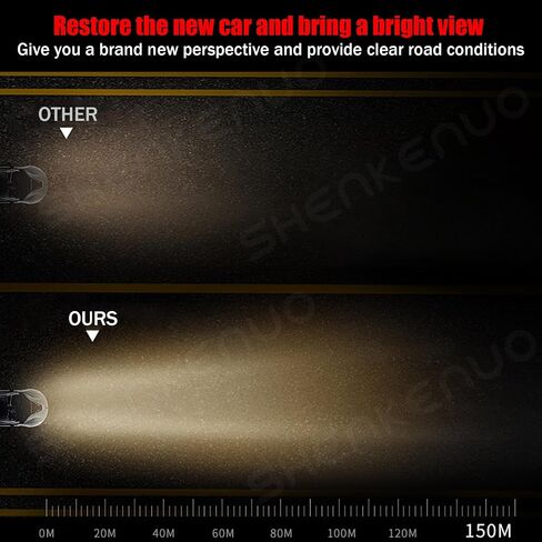 Fit for Toyota Camry 2007-2018 Halogen Headlight Bulbs,9005/HB3 High Beam + H11 Low Beam Halogen Headlight Bulbs Headlamp Replcement Bulb Kit,Plug and Play,Warm White,Pack of 4 in Kuwait