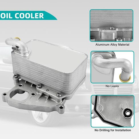 059117021R Engine Oil Cooler (3.0L V6) Compatible with 2014-2016 Audi Q5 Q7 A6 A7 A8 Quattro, Compatible with Volkswagen Touareg 2014 2015 2016, Replaces 059117015P 059117070A 059117070B in Saudi Arabia