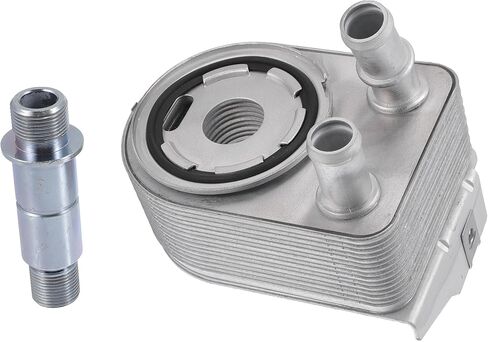 Engine Oil Cooler Kit Compatible for Jeep Renegade 2015-2021, Durable Aluminum Alloy Silver Tone Transmission Oil Cooler with O-ring Seals and Bolt in Saudi Arabia