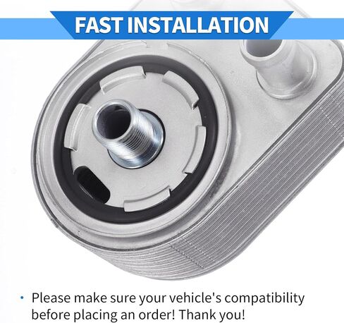 Engine Oil Cooler Kit Compatible for Jeep Renegade 2015-2021, Durable Aluminum Alloy Silver Tone Transmission Oil Cooler with O-ring Seals and Bolt in Saudi Arabia